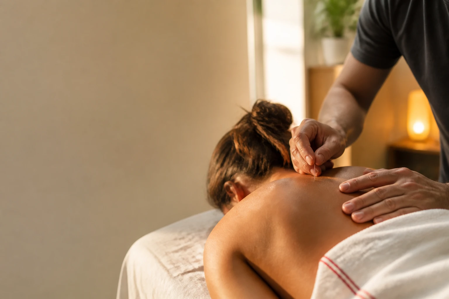 Precise upper-back trigger-point needling for Target Muscle Pain
